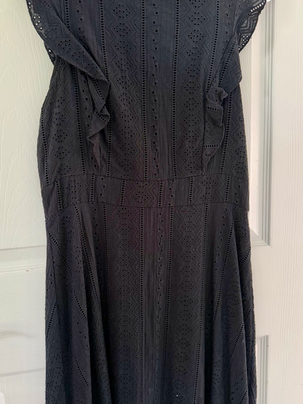 Wish Black Eyelet Maxi Dress